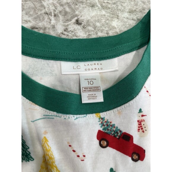 NWT, Boy’s Christmas LC Lauren Conrad Holiday Village 2-Piece Pajama Set Size 10 - Picture 2 of 7